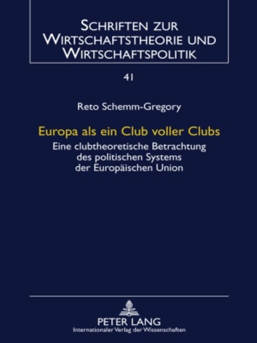 Title details for Europa als ein Club voller Clubs by Klaus W. Zimmermann - Available